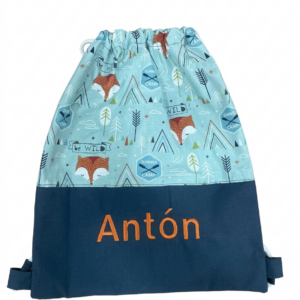 Mochila de tela con nombre