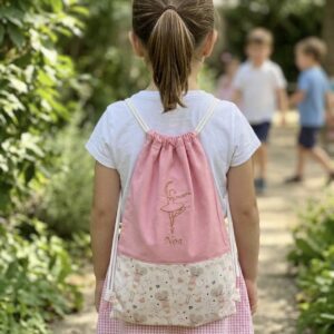 Mochila bailarina con nombre